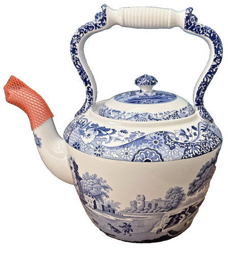 Spode blue italian kettle - blue,